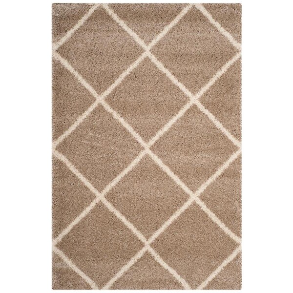Flowers First 8 x 10 ft. Hudson Shag Power Loomed Rug, Beige & Ivory - Large Rectangle FL1889502 - main